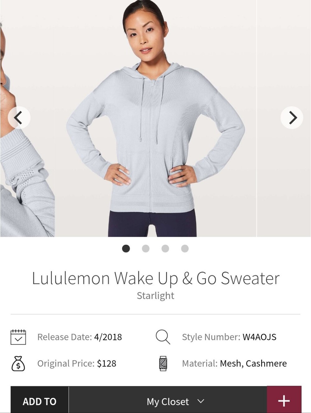 Lululemon Wake Up And Go Sweater
